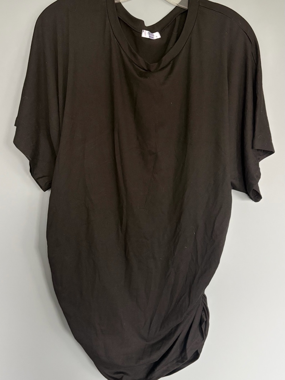 Women's Black Short Sleeve Crew Neck Tee MATERNITY XL